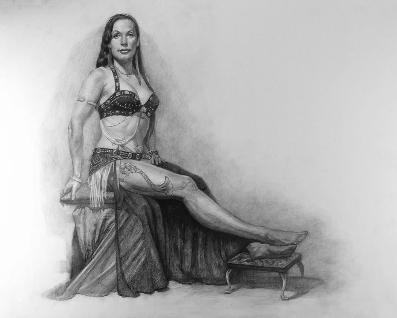 Sabrina, graphite on bristol, 18 × 24 in by Christopher Rossow