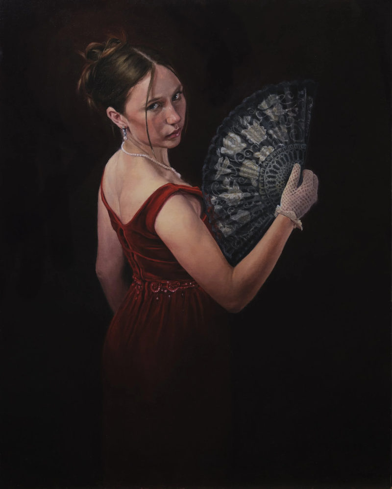The Fan, oil on linen, 24 × 30 in by Christopher Rossow