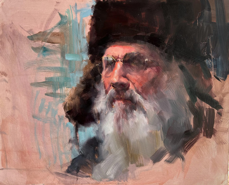 Papakha, oil on board, 18 × 24 in by Christopher Rossow