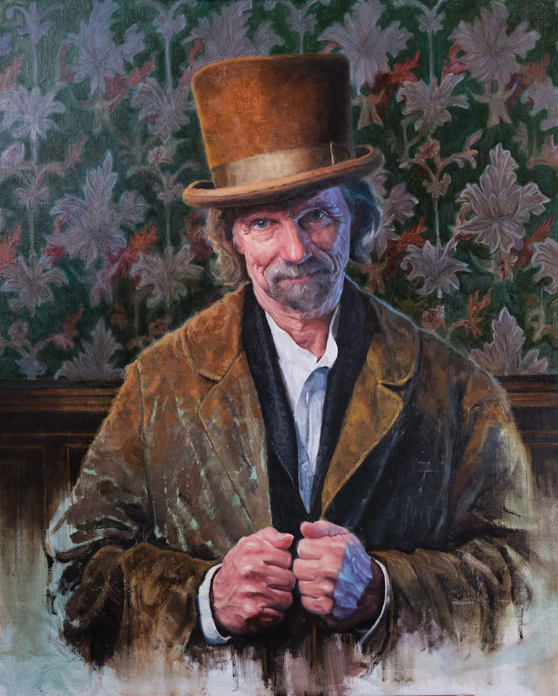 The Dealer, oil on linen, 24 × 30 in by Christopher Rossow