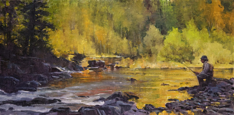 Where We Once Fished Together (Study), painting by Christopher Rossow